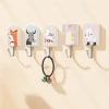Cute little animal series cartoon hooks, creative, fashionable and high-quality adhesive hooks wholesale, strong adhesive hooks for home storage details Picture